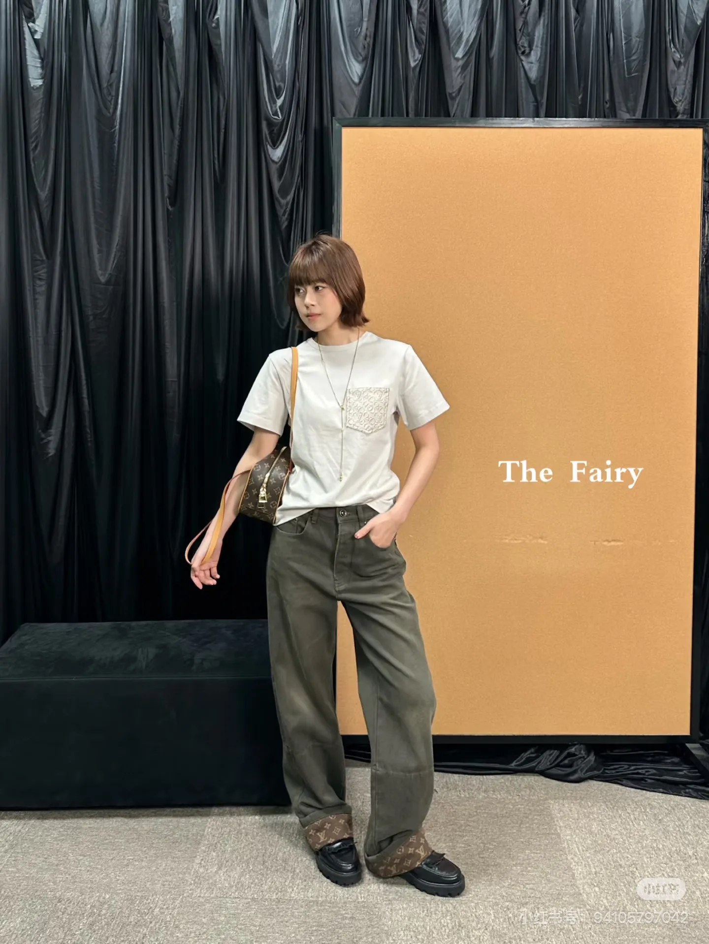 Louis Vuitton/Louis Vuitton trousers turn-down presbyopic jeans